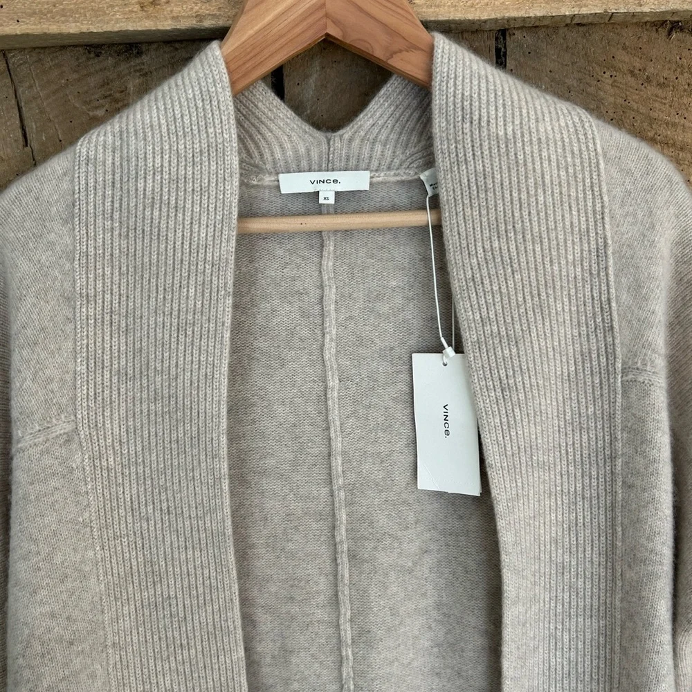 Vince Cream Cardigan Soft Knitted Layering Piece - Picture 2 of 10